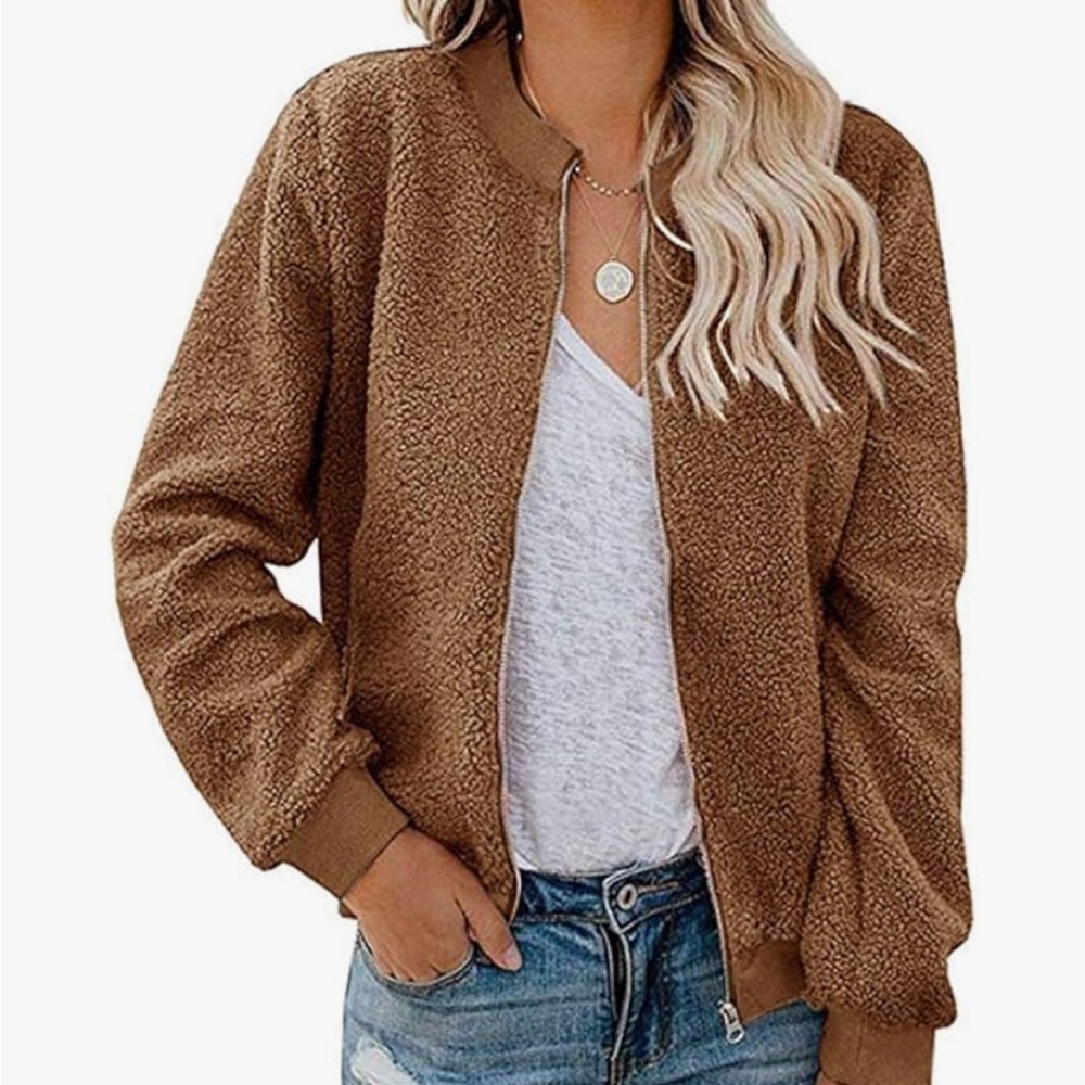 NEVER WORN! FLEECE SHERPA JACKET